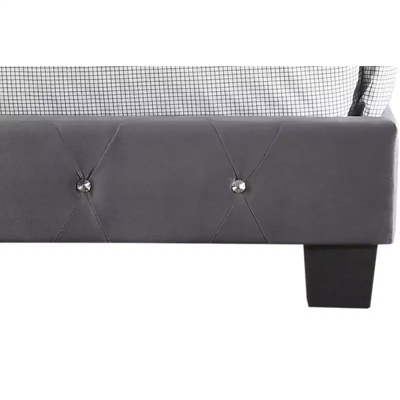 Lit King rembourré en velours capitonné Passion Furniture Suffolk
