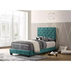 Lit King rembourré en velours capitonné Passion Furniture Suffolk