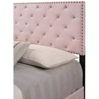 Lit King rembourré en velours capitonné Passion Furniture Suffolk