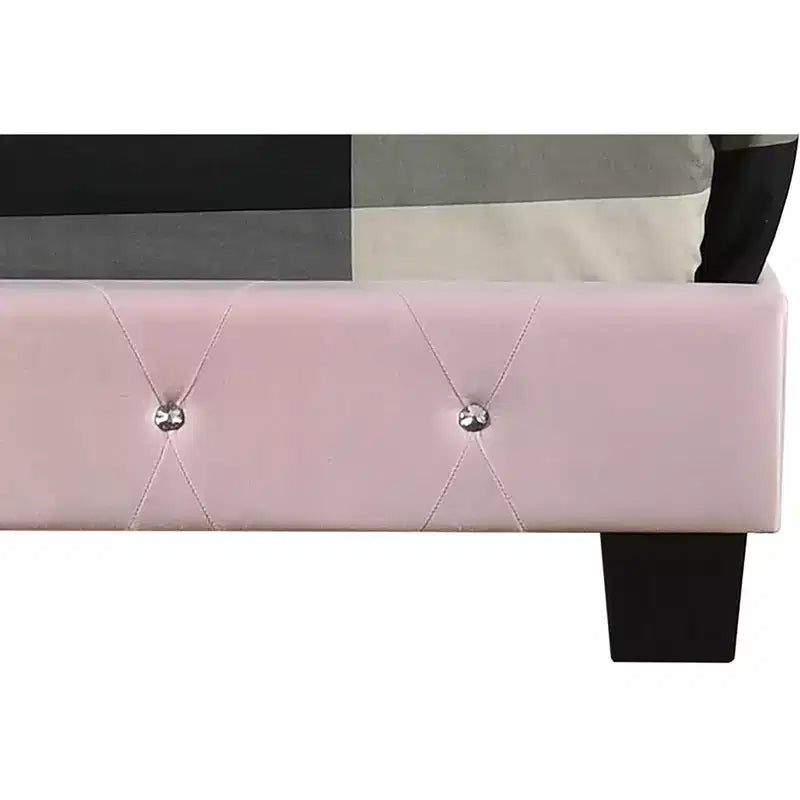Lit King rembourré en velours capitonné Passion Furniture Suffolk