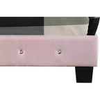 Lit King rembourré en velours capitonné Passion Furniture Suffolk