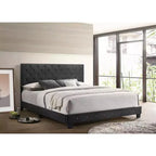 Lit King rembourré en velours capitonné Passion Furniture Suffolk