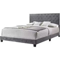 Lit King rembourré en velours capitonné Passion Furniture Suffolk