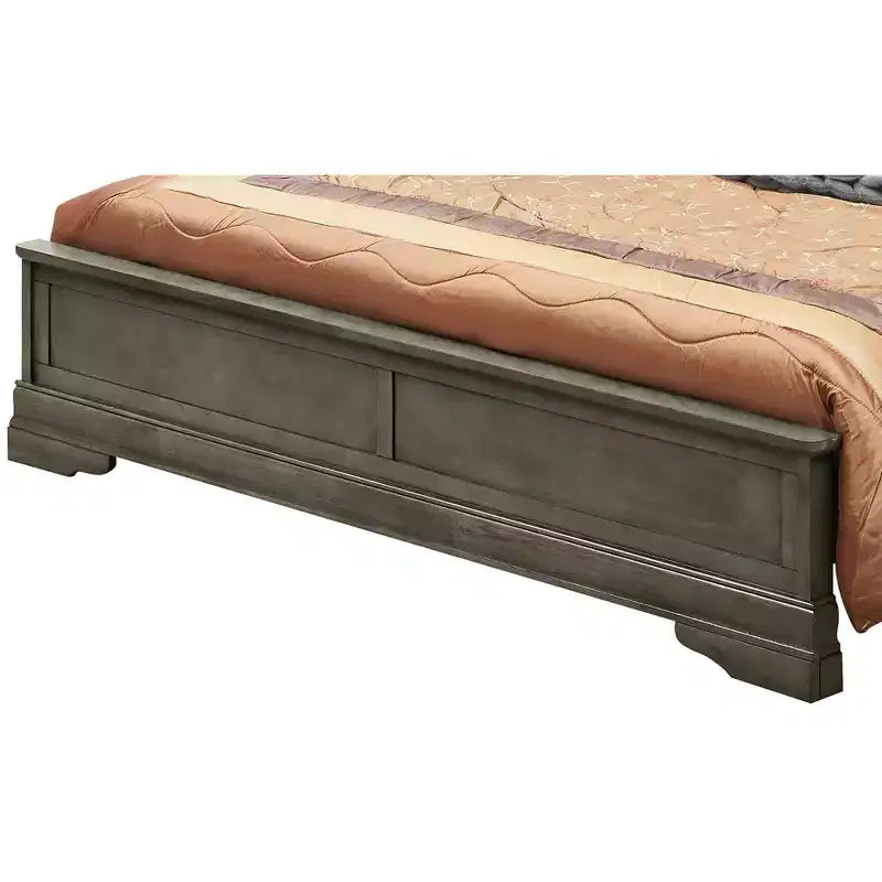 Lit à panneaux Queen Passion Furniture Louis Philippe