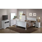 Lit traîneau Passion Furniture Louis Philippe Queen avec tête et pied de lit hauts