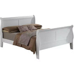 Lit traîneau Passion Furniture Louis Philippe Queen avec tête et pied de lit hauts