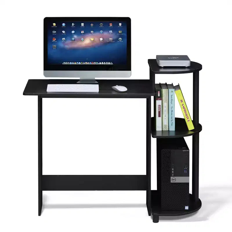 Furinno Bureau d'angle compact et moderne avec étagères de rangement pour ordinateur, écriture et bureau à domicile
