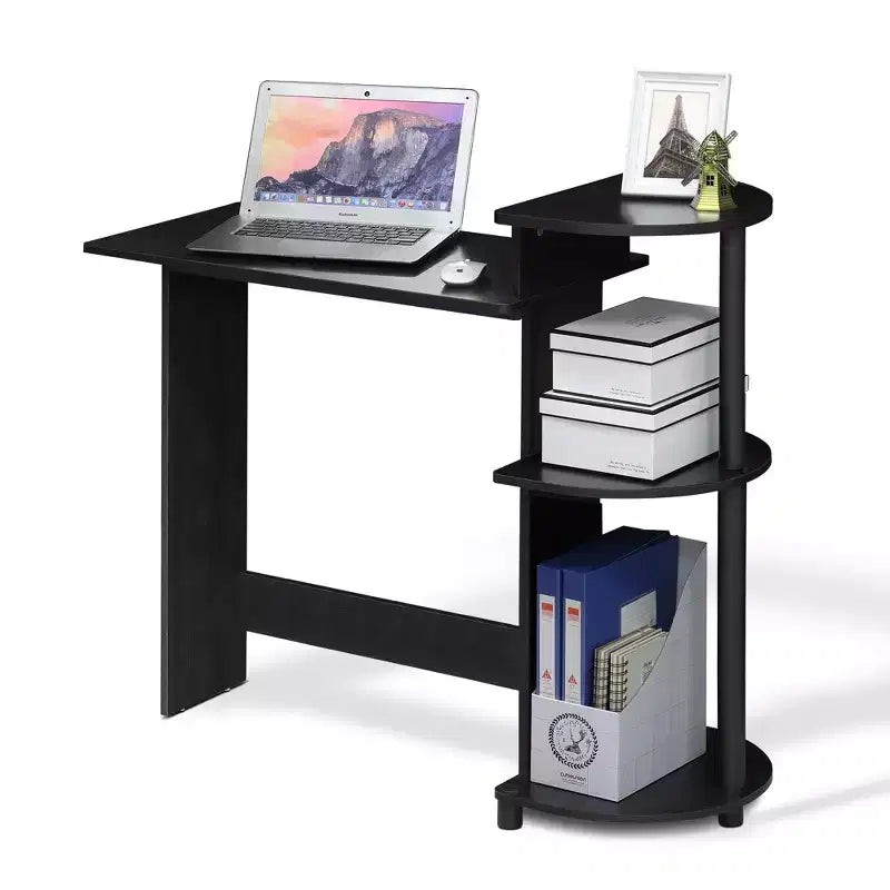 Furinno Bureau d'angle compact et moderne avec étagères de rangement pour ordinateur, écriture et bureau à domicile