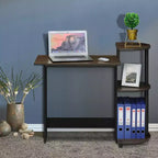 Furinno Bureau d'angle compact et moderne avec étagères de rangement pour ordinateur, écriture et bureau à domicile