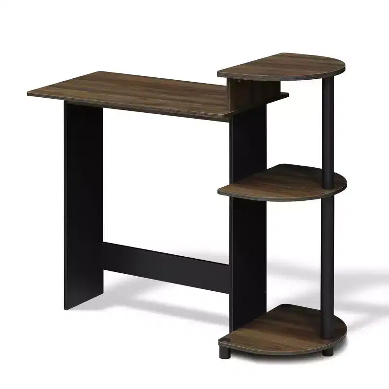 Furinno Bureau d'angle compact et moderne avec étagères de rangement pour ordinateur, écriture et bureau à domicile