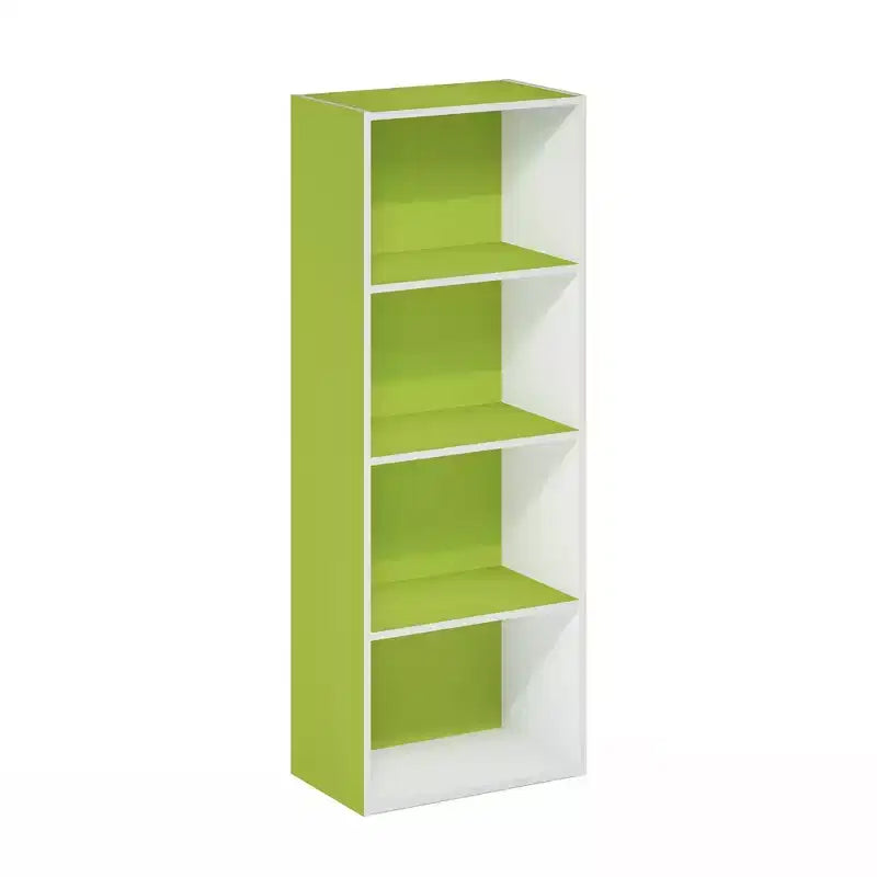 Furinno Étagère Ouverte 4 Niveaux 4 Cubes Meuble de Rangement au Sol Bibliothèque
