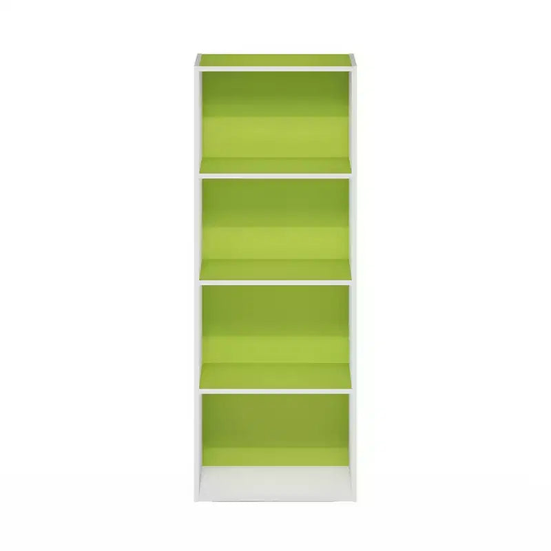 Furinno Étagère Ouverte 4 Niveaux 4 Cubes Meuble de Rangement au Sol Bibliothèque