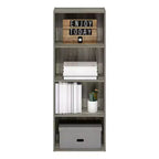 Furinno Étagère Ouverte 4 Niveaux 4 Cubes Meuble de Rangement au Sol Bibliothèque