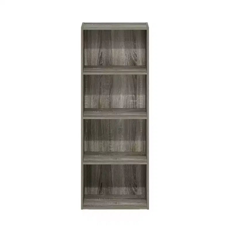Furinno Étagère Ouverte 4 Niveaux 4 Cubes Meuble de Rangement au Sol Bibliothèque