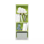Furinno Étagère Ouverte 4 Niveaux 4 Cubes Meuble de Rangement au Sol Bibliothèque