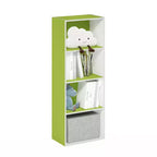 Furinno Étagère Ouverte 4 Niveaux 4 Cubes Meuble de Rangement au Sol Bibliothèque