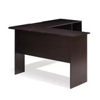 Bureau d'angle en forme de L Furinno avec étagères ouvertes, pour ordinateur, études, jeux vidéo, Espresso