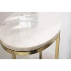 Table basse en métal ovale Kate and Laurel Natalli, 14x9x28, Doré