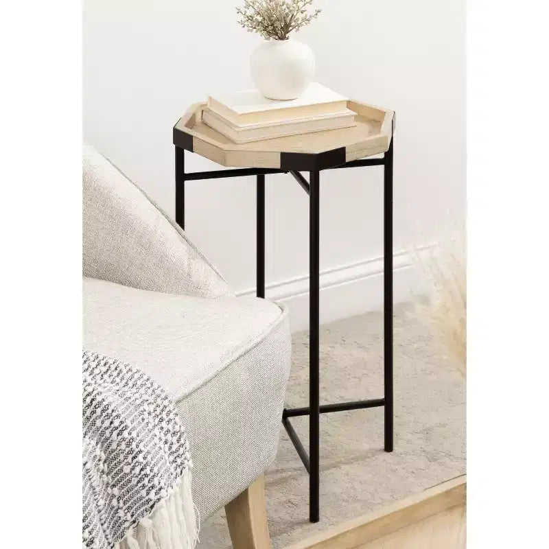 Table d'appoint octogonale en bois Kate and Laurel Occonor