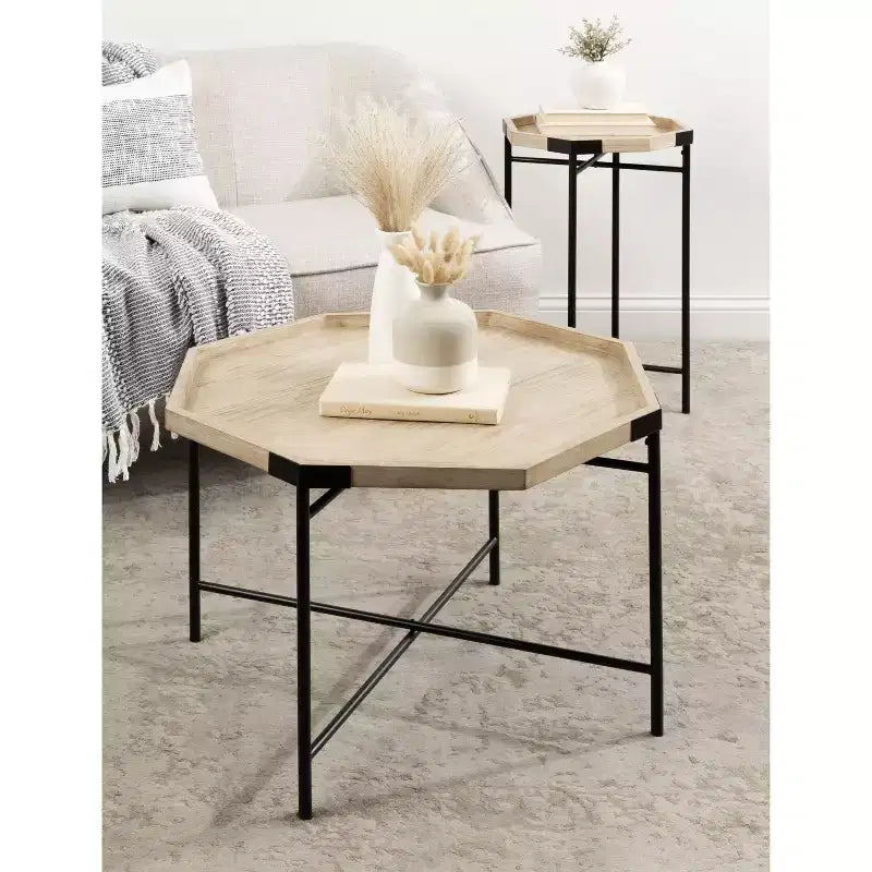 Table d'appoint octogonale en bois Kate and Laurel Occonor