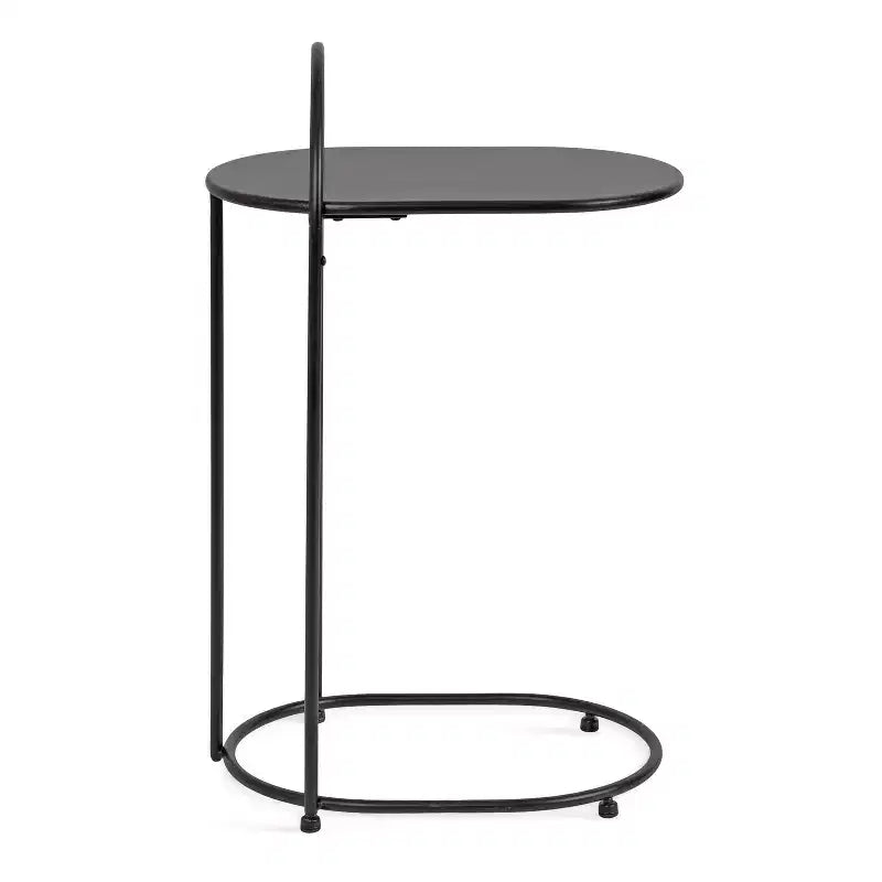 Table d'appoint en C en bois Kate et Laurel Caplan Capsule, 20x13,75x32,75, Noir