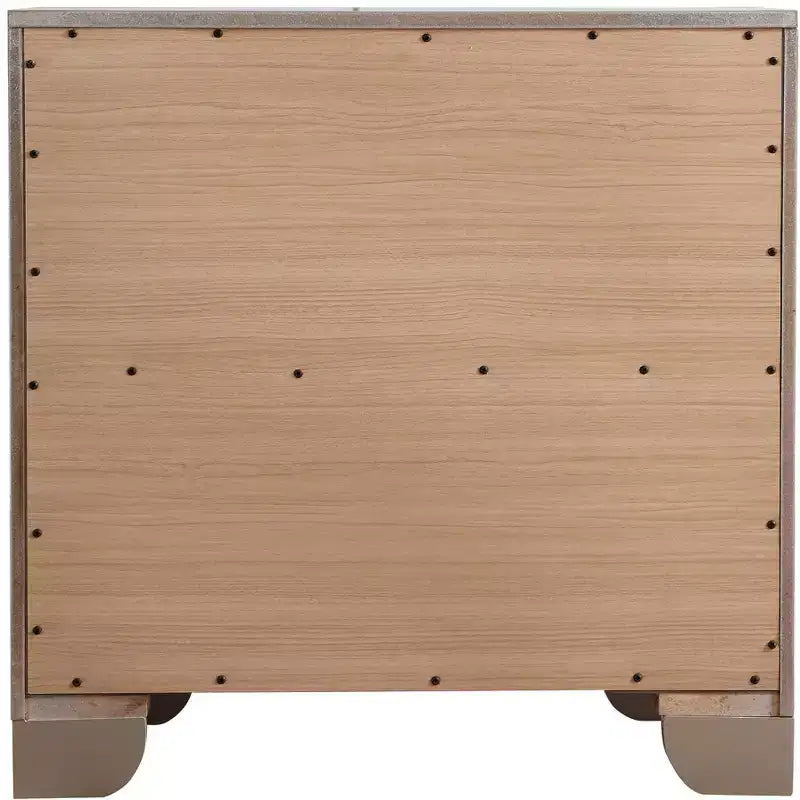 Passion Furniture Hollywood Hills Table de nuit 2 tiroirs (71,1 cm H x 71,1 cm L x 43,2 cm P)