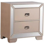 Passion Furniture Hollywood Hills Table de nuit 2 tiroirs (71,1 cm H x 71,1 cm L x 43,2 cm P)