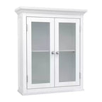 Teamson Home Armoire murale amovible 2 portes 20 x 24 po, blanc
