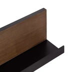 Étagère murale rectangulaire flottante Kate and Laurel Ubbard en MDF, 30x4, Noyer brun