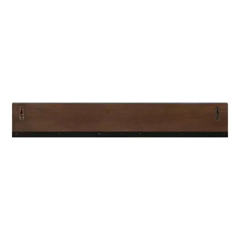 Étagère murale rectangulaire flottante Kate and Laurel Ubbard en MDF, 30x4, Noyer brun