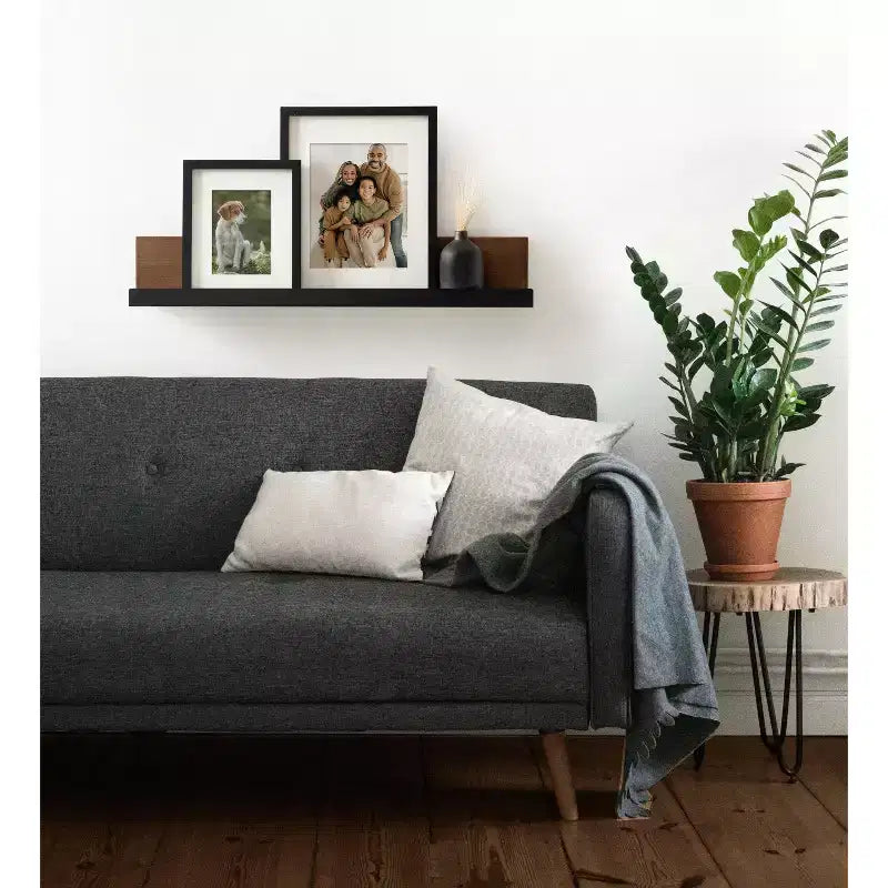Étagère murale rectangulaire flottante Kate and Laurel Ubbard en MDF, 30x4, Noyer brun