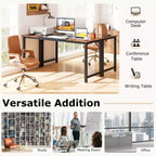 Costway Lot de 2/4/6 grands bureaux d'ordinateur de 160 cm, postes de travail, tables de conférence, pour bureau à domicile