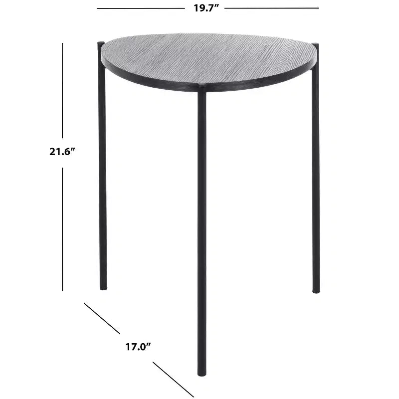 Table d'appoint Sven - ACC4203 - Chêne foncé/Noir - Safavieh