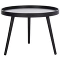 Fritz Round Tray Top Side Table - ACC4204A - Black - Safavieh