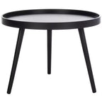 Fritz Round Tray Top Side Table - ACC4204A - Black - Safavieh