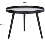 Table d'appoint Fritz ronde avec plateau - ACC4204A - Noir - Safavieh