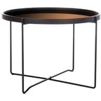 Table d'appoint Ruby Medium avec plateau - ACC4205 - Rose doré/noir - Safavieh