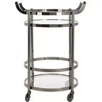 Sienna 2 Tier Round Bar Cart - BCT8001 - Safavieh