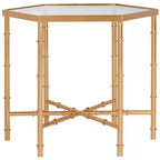 Kerri Accent Table - FOX2517B - Gold/Clear - Safavieh Couture