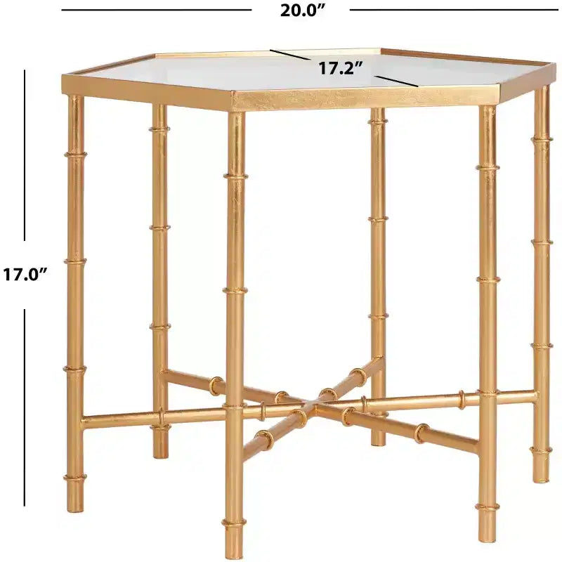 Table d'appoint Kerri - FOX2517B - Or/Transparent - Safavieh Couture