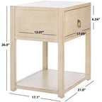 Table de chevet Sadie 1 tiroir 1 étagère - NST9201 - Safavieh