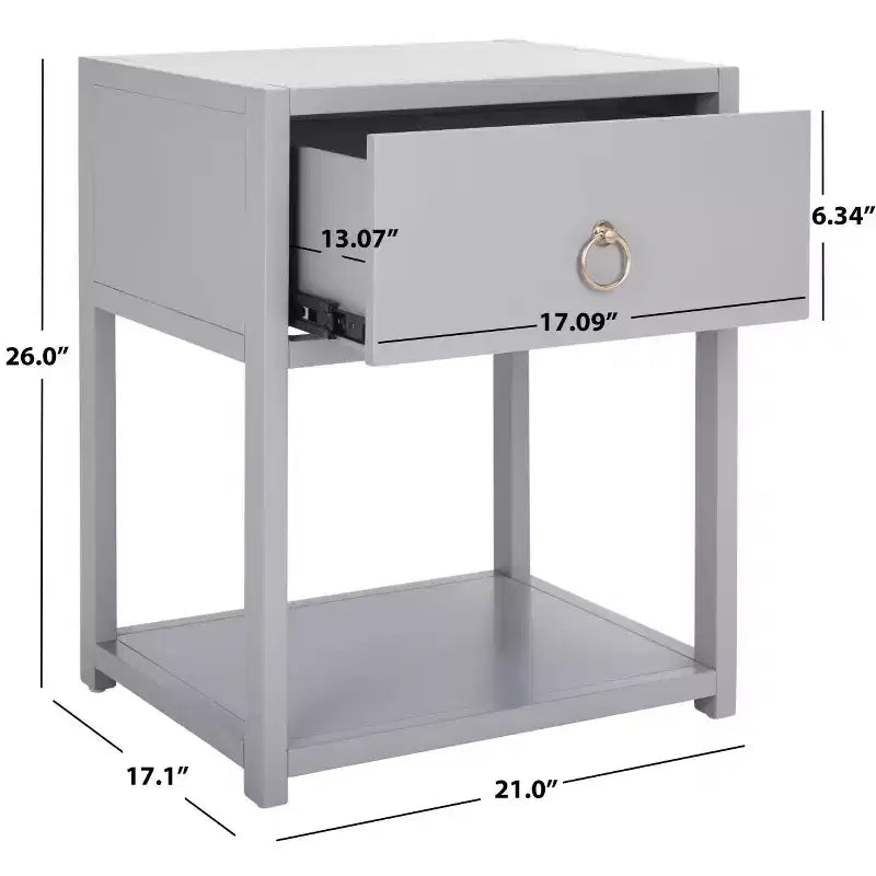 Table de chevet Sadie 1 tiroir 1 étagère - NST9201 - Safavieh