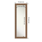 Miroir de porte pleine longueur Amanti Art Alta à cadre non biseauté