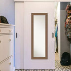 Miroir de porte pleine longueur Amanti Art Alta à cadre non biseauté