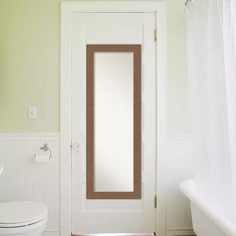 Miroir de porte pleine longueur Amanti Art Alta à cadre non biseauté