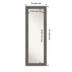 Miroir de porte pleine longueur Amanti Art Alta à cadre non biseauté