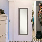 Miroir de porte pleine longueur Amanti Art Alta à cadre non biseauté