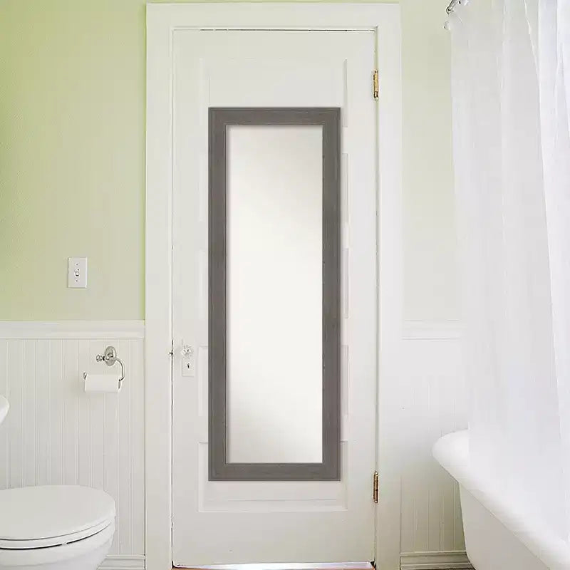 Miroir de porte pleine longueur Amanti Art Alta à cadre non biseauté