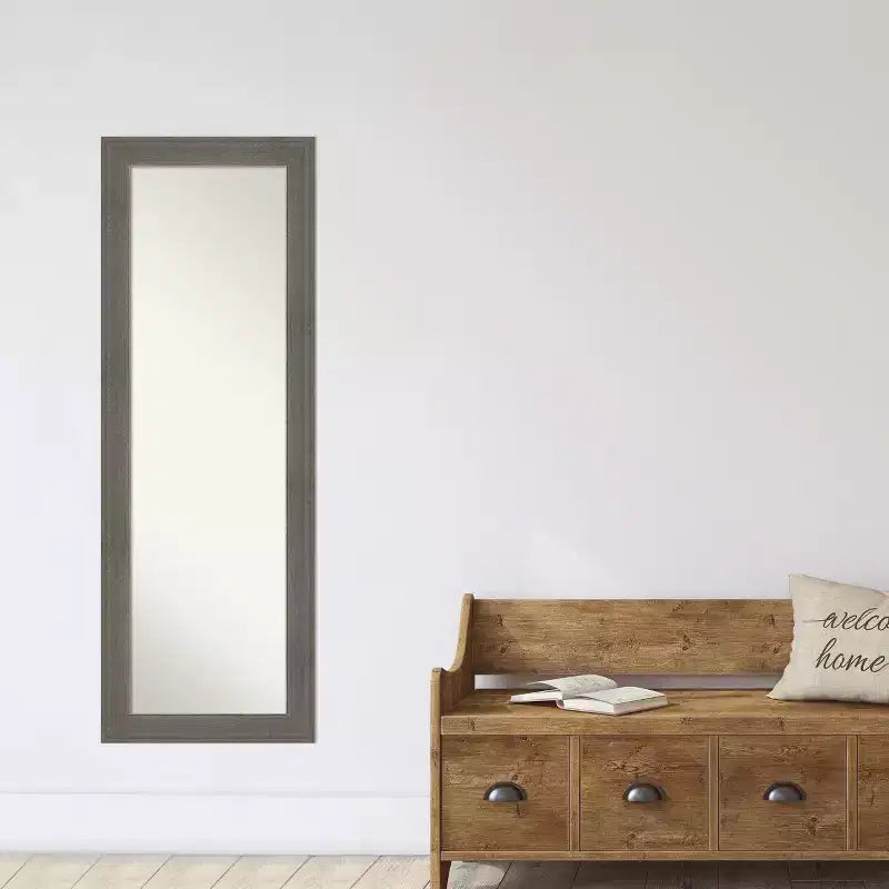 Miroir de porte pleine longueur Amanti Art Alta à cadre non biseauté
