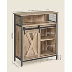 VASAGLE Buffet de cuisine, meuble de rangement avec compartiment ouvert